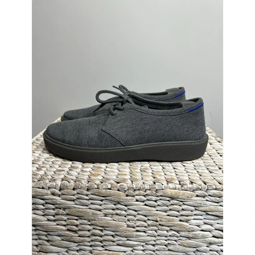 Rothy's The Monty Lace Up Shoes Men 10 Grey Black Wool Blend Knit  Modern Casual